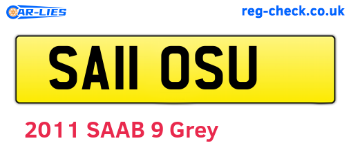 SA11OSU are the vehicle registration plates.