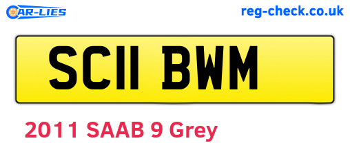 SC11BWM are the vehicle registration plates.