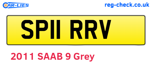 SP11RRV are the vehicle registration plates.