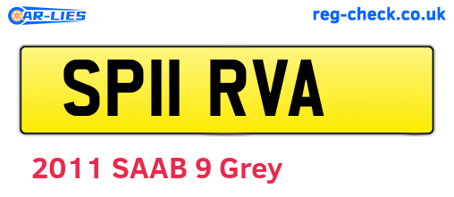 SP11RVA are the vehicle registration plates.