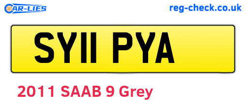 SY11PYA are the vehicle registration plates.