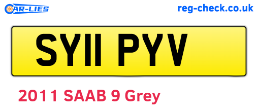 SY11PYV are the vehicle registration plates.