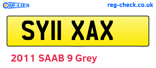 SY11XAX are the vehicle registration plates.