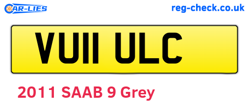 VU11ULC are the vehicle registration plates.