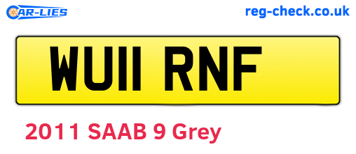 WU11RNF are the vehicle registration plates.