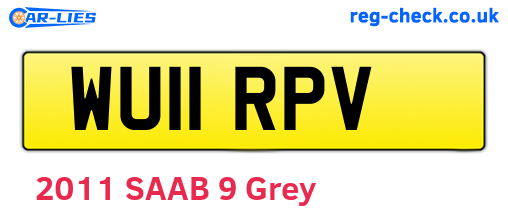 WU11RPV are the vehicle registration plates.