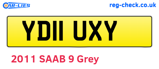 YD11UXY are the vehicle registration plates.