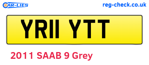 YR11YTT are the vehicle registration plates.