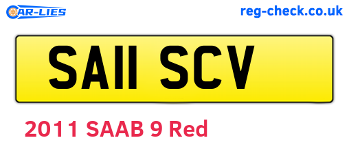 SA11SCV are the vehicle registration plates.