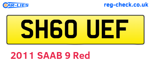 SH60UEF are the vehicle registration plates.