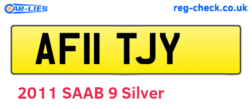 AF11TJY are the vehicle registration plates.