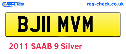 BJ11MVM are the vehicle registration plates.