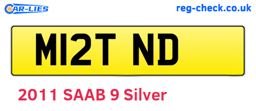 M12TND are the vehicle registration plates.