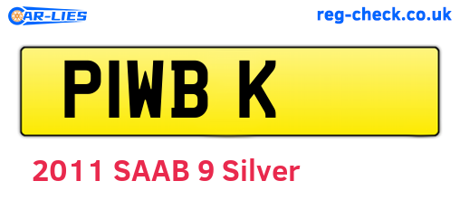 P1WBK are the vehicle registration plates.