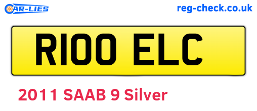 R100ELC are the vehicle registration plates.
