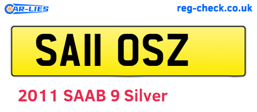 SA11OSZ are the vehicle registration plates.