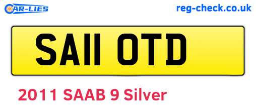 SA11OTD are the vehicle registration plates.