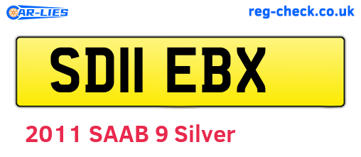 SD11EBX are the vehicle registration plates.