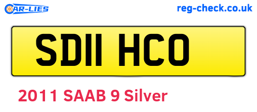 SD11HCO are the vehicle registration plates.