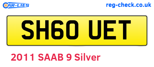 SH60UET are the vehicle registration plates.