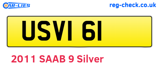 USV161 are the vehicle registration plates.