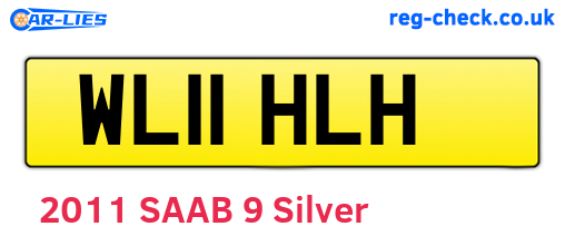 WL11HLH are the vehicle registration plates.