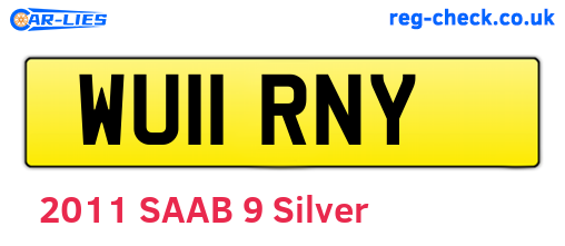 WU11RNY are the vehicle registration plates.