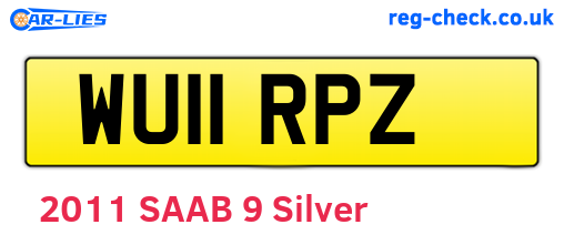 WU11RPZ are the vehicle registration plates.