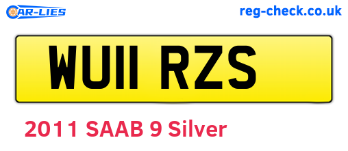 WU11RZS are the vehicle registration plates.