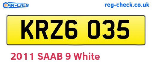 KRZ6035 are the vehicle registration plates.