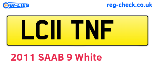 LC11TNF are the vehicle registration plates.