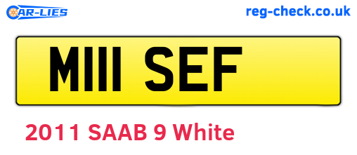 M111SEF are the vehicle registration plates.