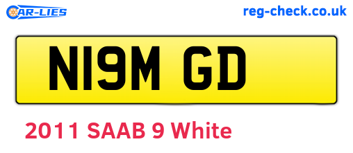 N19MGD are the vehicle registration plates.