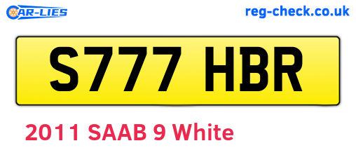 S777HBR are the vehicle registration plates.
