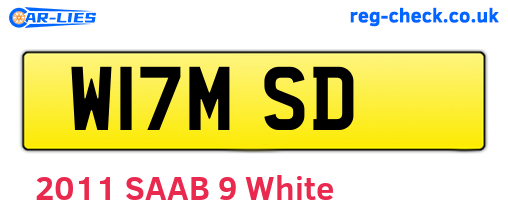 W17MSD are the vehicle registration plates.