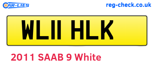 WL11HLK are the vehicle registration plates.