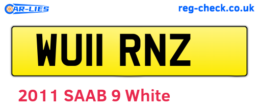 WU11RNZ are the vehicle registration plates.