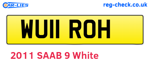WU11ROH are the vehicle registration plates.