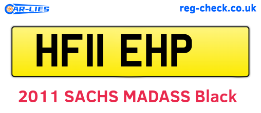 HF11EHP are the vehicle registration plates.