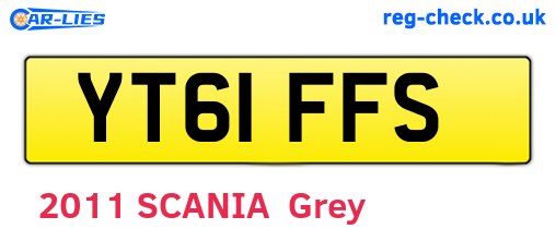 YT61FFS are the vehicle registration plates.