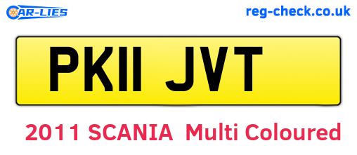 PK11JVT are the vehicle registration plates.