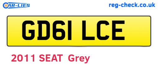 GD61LCE are the vehicle registration plates.
