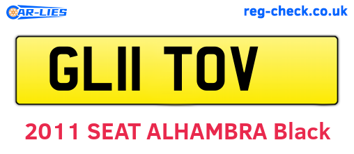 GL11TOV are the vehicle registration plates.