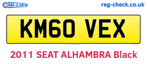 KM60VEX are the vehicle registration plates.