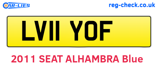 LV11YOF are the vehicle registration plates.