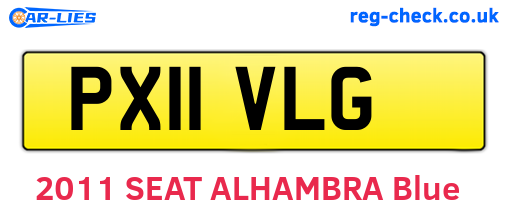 PX11VLG are the vehicle registration plates.