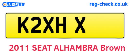 K2XHX are the vehicle registration plates.