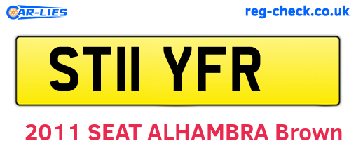 ST11YFR are the vehicle registration plates.