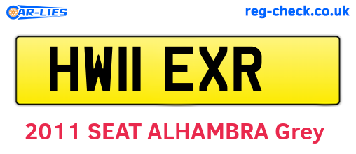 HW11EXR are the vehicle registration plates.