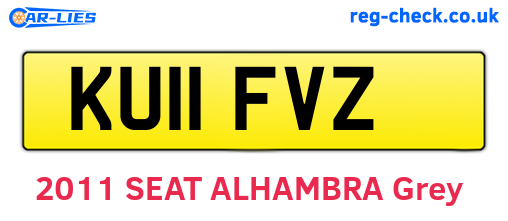 KU11FVZ are the vehicle registration plates.